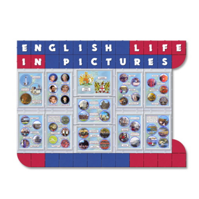 Стенд для размещения плакатов "Английская жизнь в картинках"   