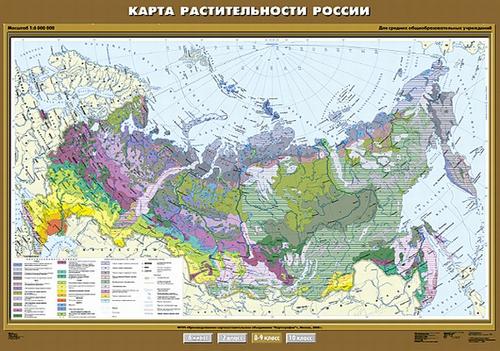 Карта Растительность России